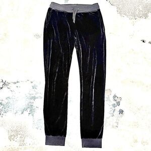ASOS Black Velvet Velour Jogger Pants Size Medium